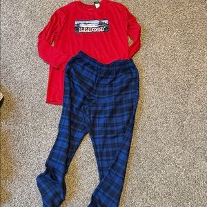 L.L. Bean Kids Plaid Pajama Set